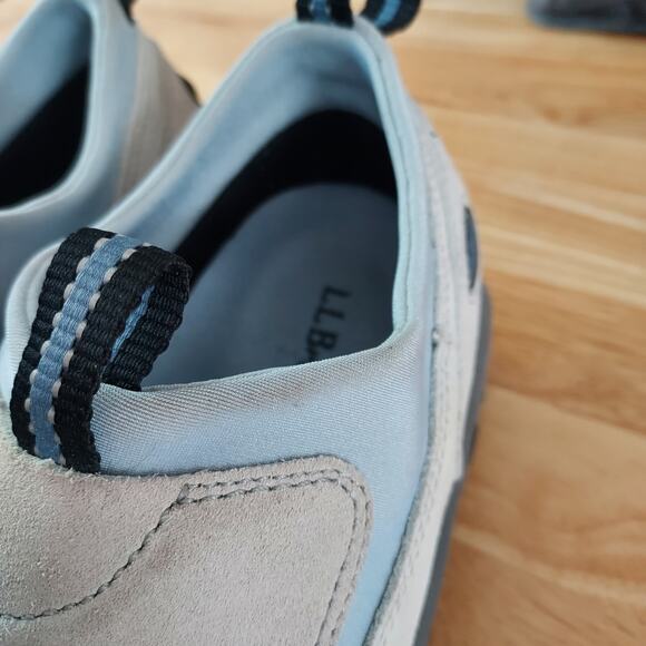 L.L. Bean Chunky Insulated Slip On Hiking Trail Light Blue Gray Suede Shoes 8.5 - Picture 8 of 8